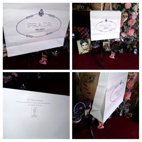 (Duplicate Listing) PRADA Vitello Daino Bar in Silver· Authentic w Cards & Bag - Picture 9 of 16